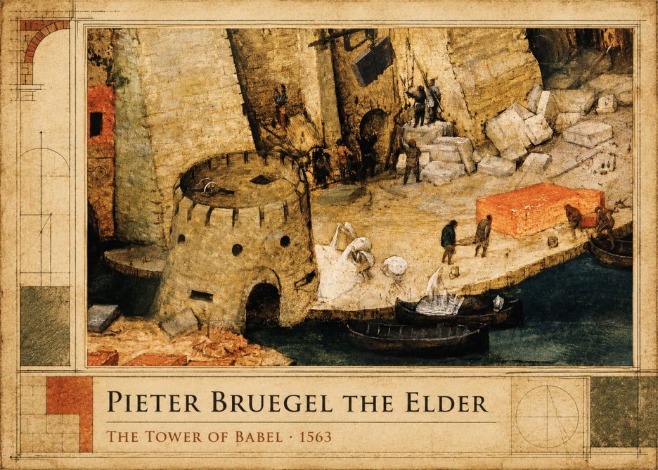 Pieter Bruegel The Tower of Babel II No2 - Plakát