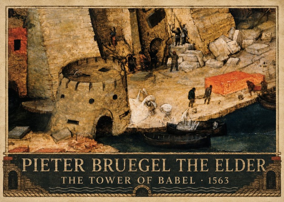 Pieter Bruegel The Tower of Babel II No3 - Plakát