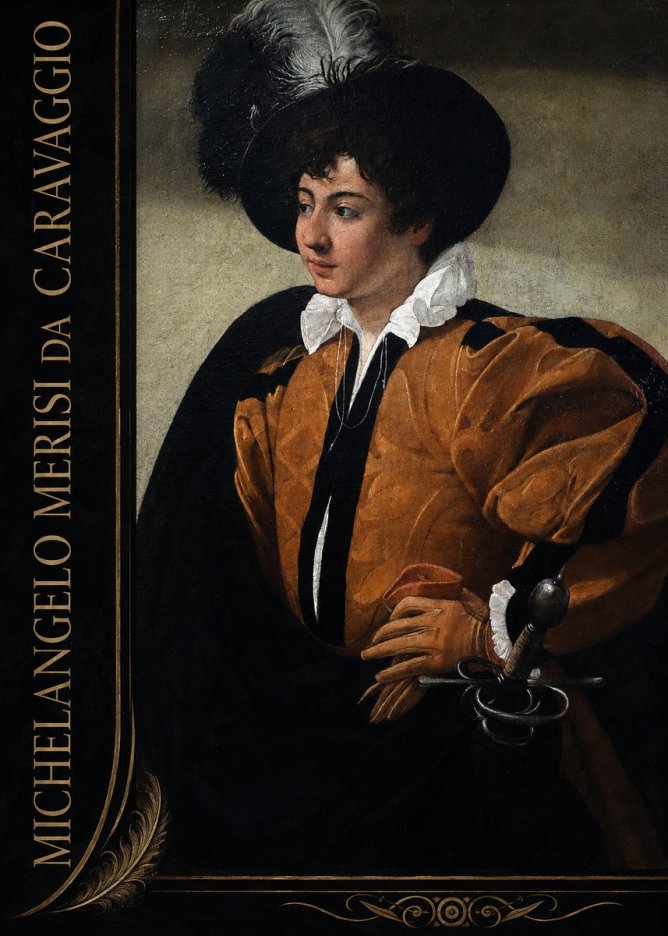Michelangelo Merisi da Caravaggio Young Man with a Plumed Hat No2 - Plakát