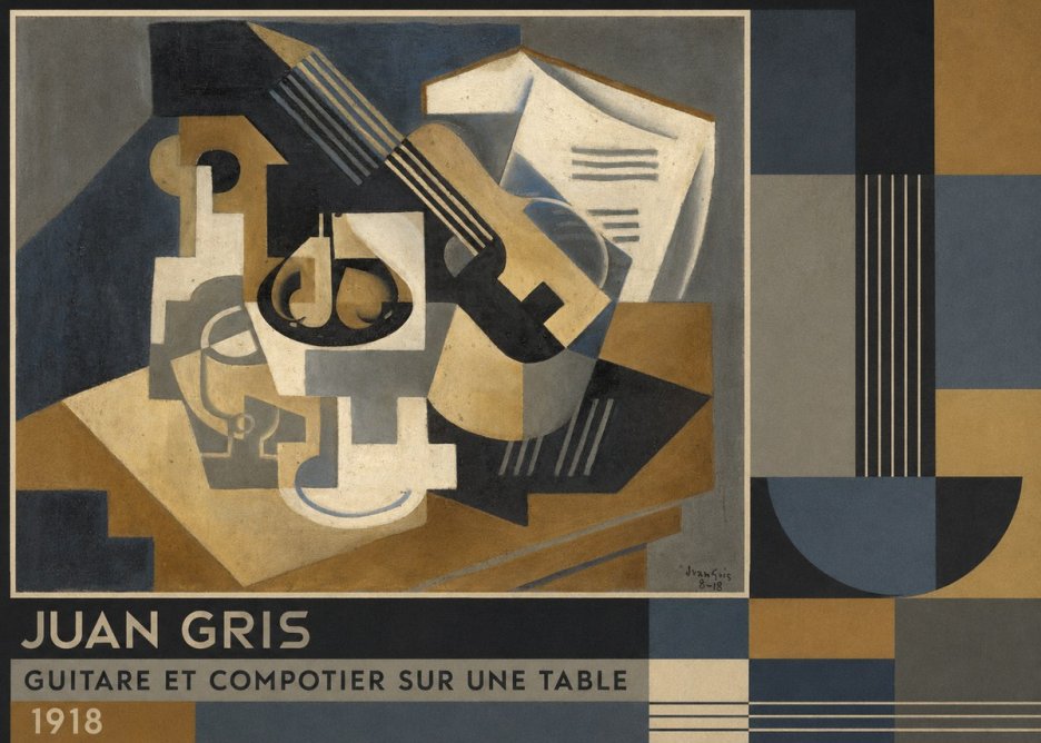 Juan Gris Guitare Et Compotier Sur Une Table No5 - Plakát