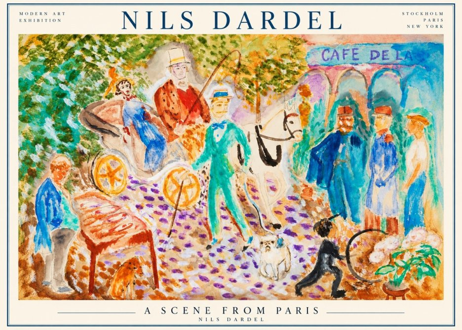 Nils Dardel A Scene from Paris No1 - Plakát