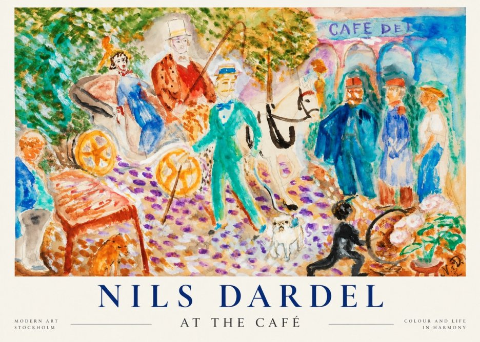 Nils Dardel A Scene from Paris No5 - Plakát