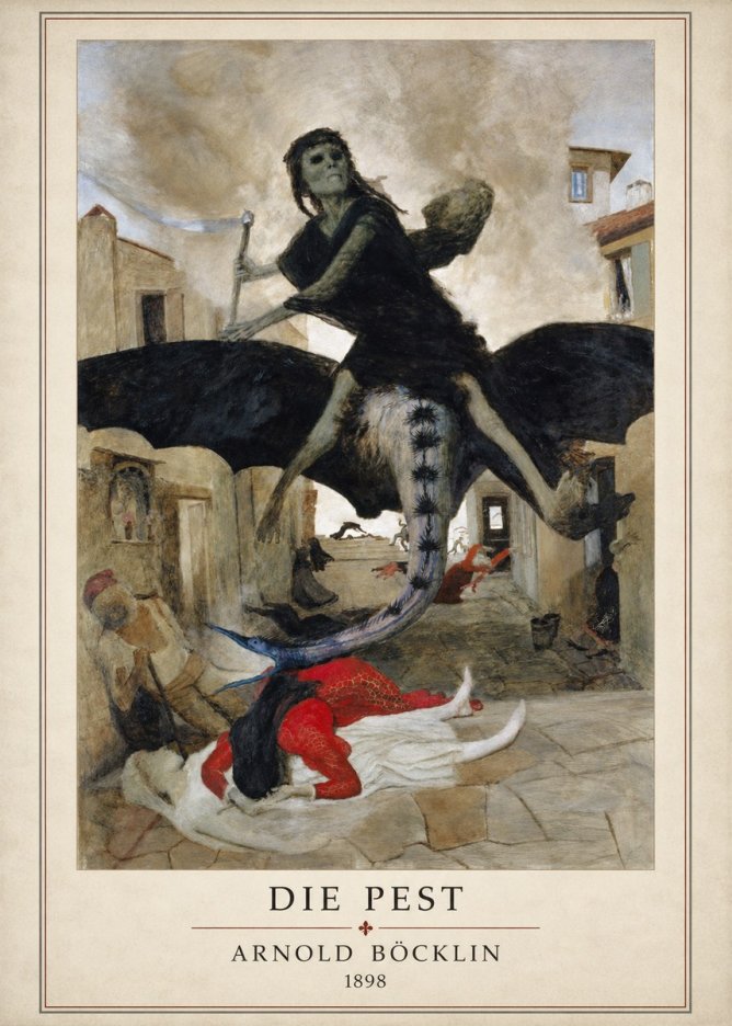 Arnold Böcklin Die Pest I No1 - Plakát