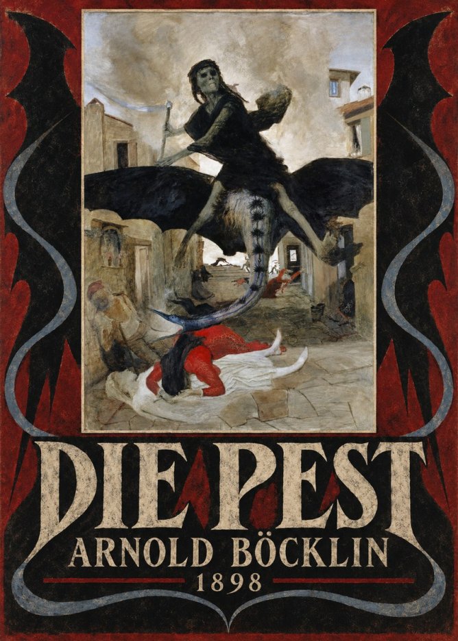 Arnold Böcklin Die Pest I No6 - Plakát