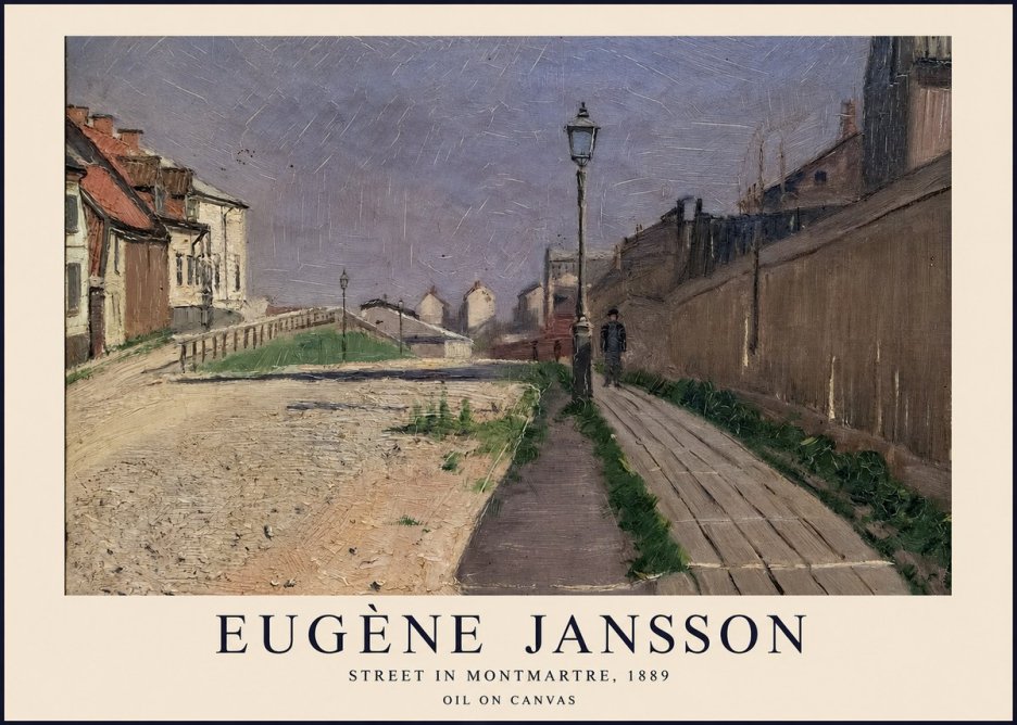 Eugène Jansson Street in Montmartre, 1889 No1 - Plakát