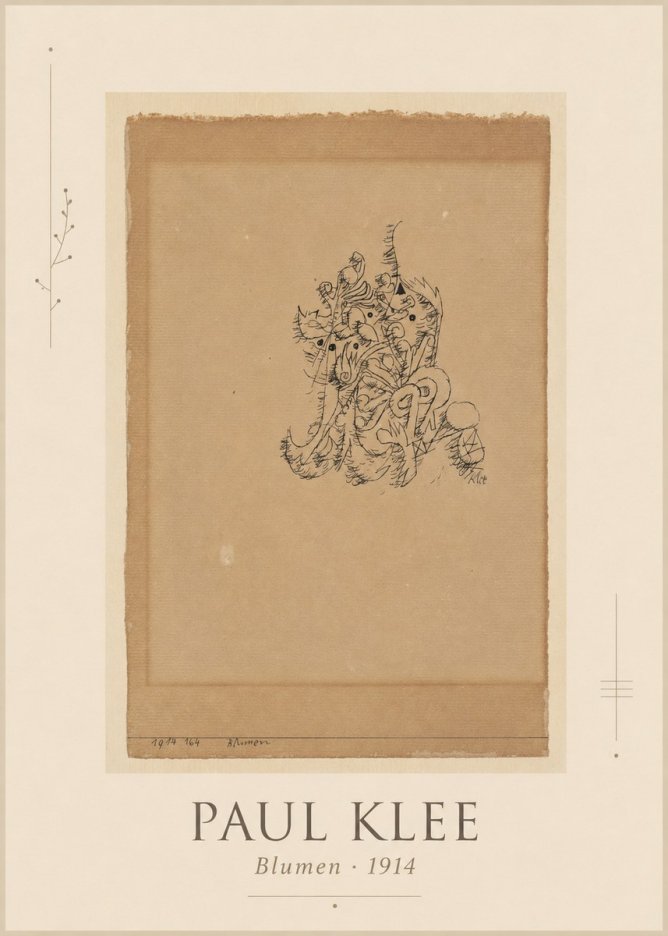 Paul Klee Blumen I No1 - Plakát