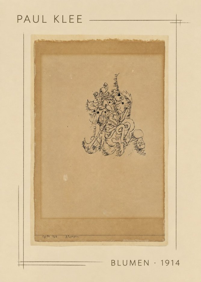 Paul Klee Blumen I No2 - Plakát