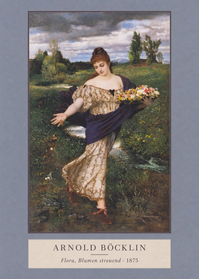 Arnold Böcklin Flora, Blumen Streuend I No4 - Plakát