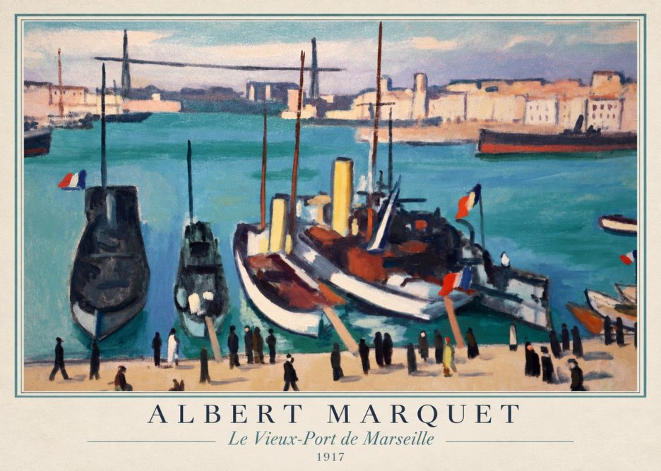 Albert Marquet Le Vieux-port De Marseille No1 - Plakát