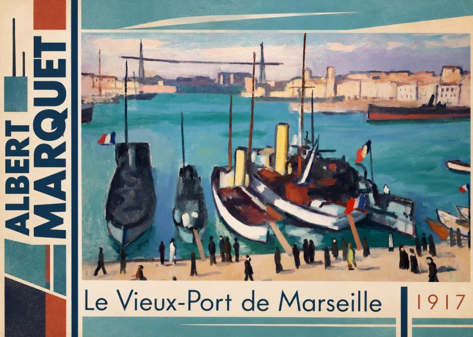 Albert Marquet Le Vieux-port De Marseille No2 - Plakát