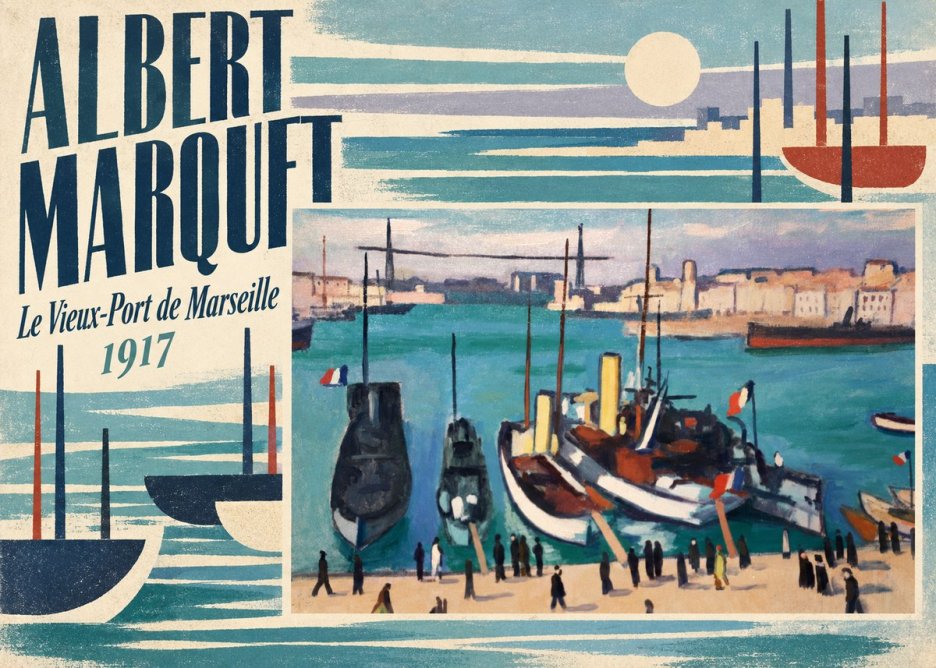 Albert Marquet Le Vieux-port De Marseille No6 - Plakát