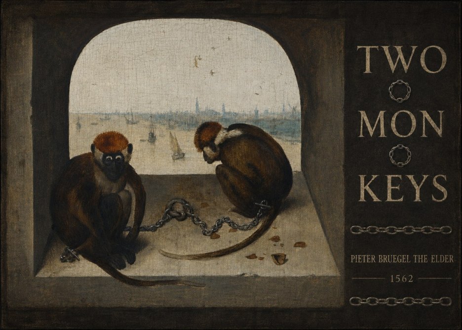 Pieter Bruegel Two Monkeys I No5 - Plakát