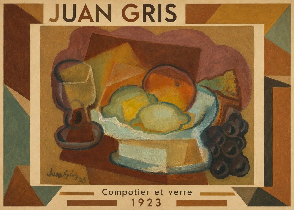Juan Gris Compotier Et Verre No1 - Plakát