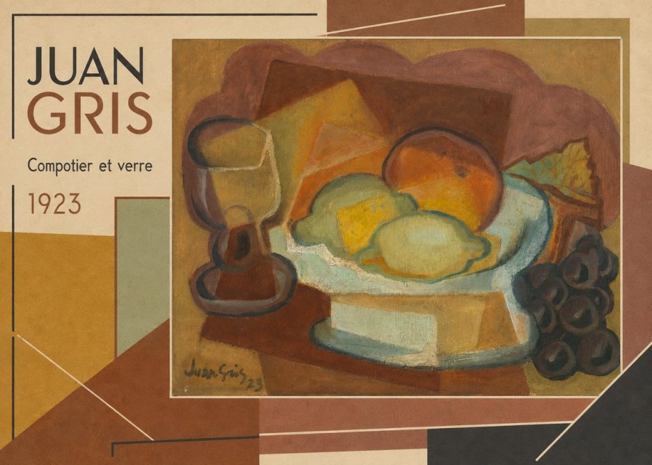 Juan Gris Compotier Et Verre No2 - Plakát