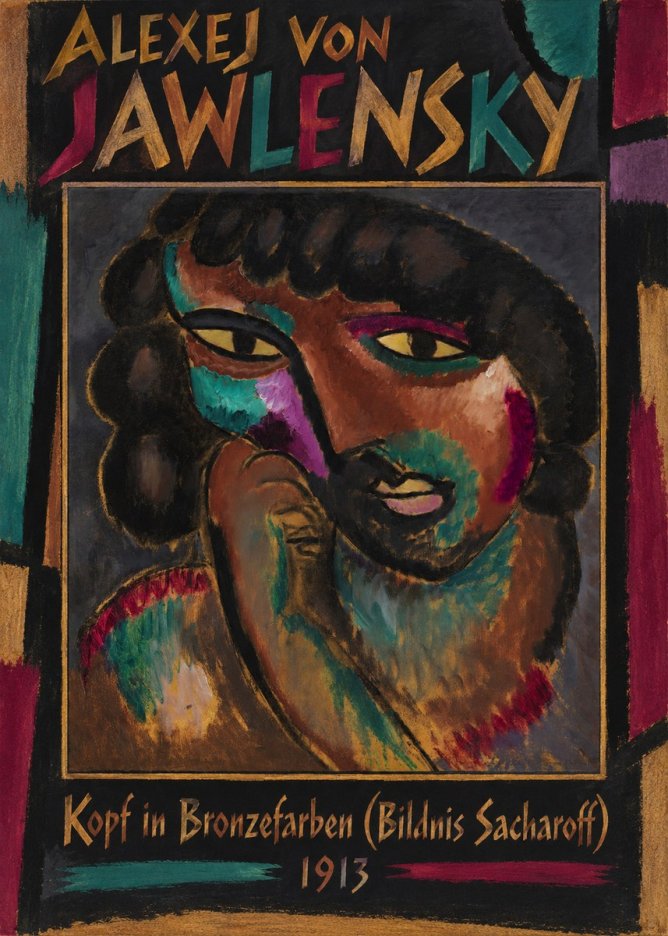 Alexej von Jawlensky Kopf in Bronzefarben (Bildnis Sacharoff) No1 - Plakát