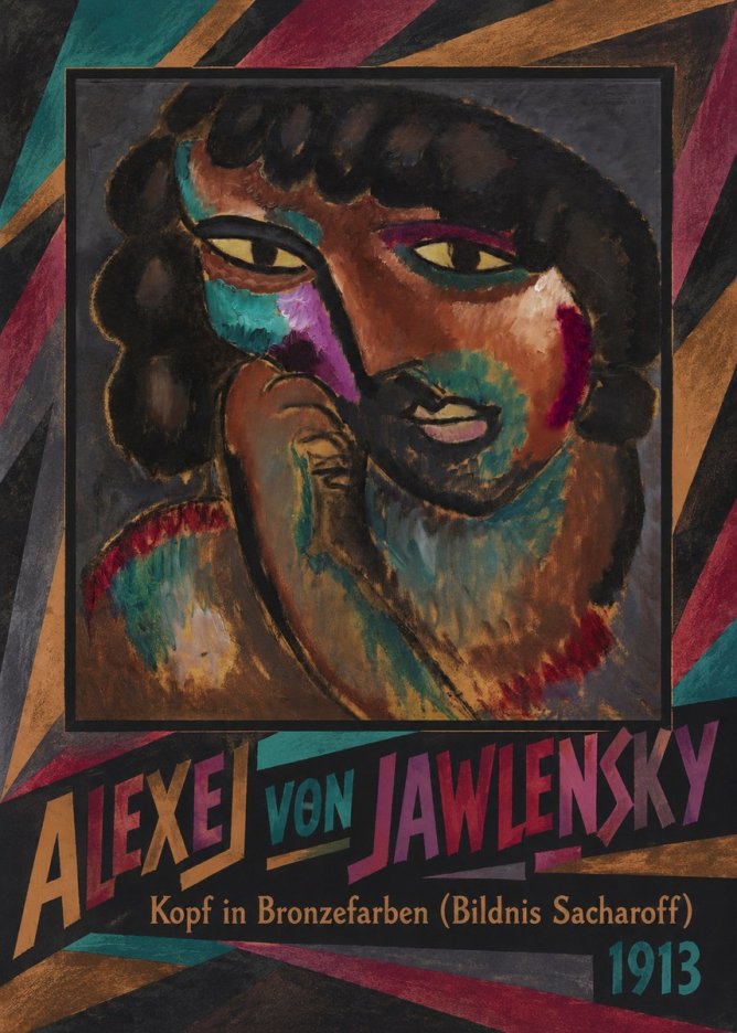 Alexej von Jawlensky Kopf in Bronzefarben (Bildnis Sacharoff) No5 - Plakát