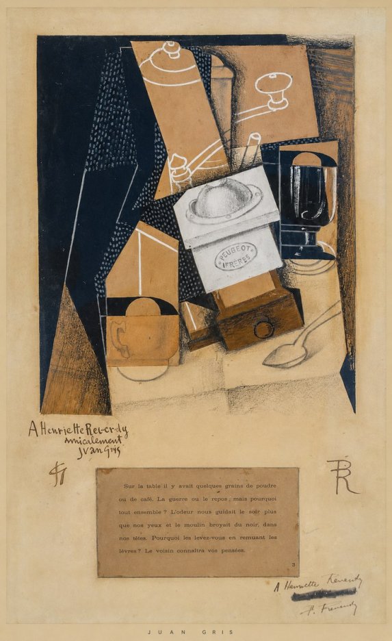 Juan Gris Still Life with Coffee Grinder I No6 - Plakát