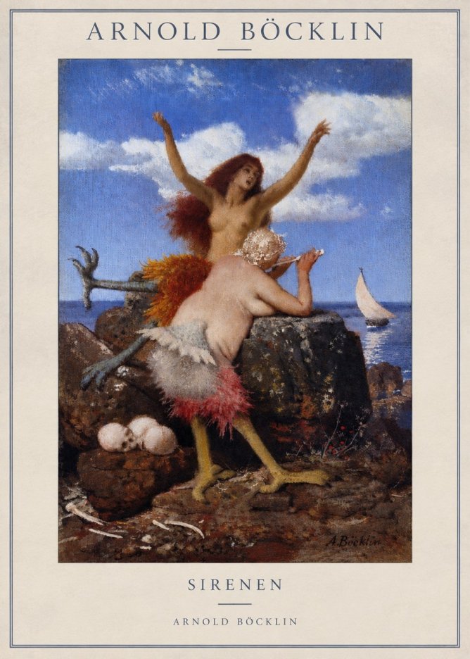 Arnold Böcklin Sirenen No3 - Plakát