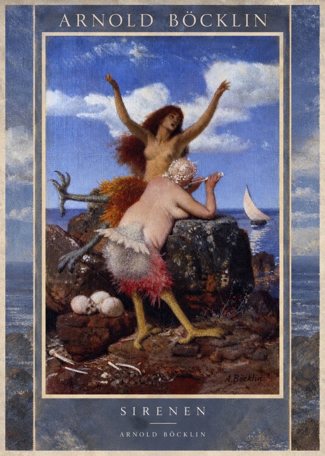 Arnold Böcklin Sirenen No5 - Plakát