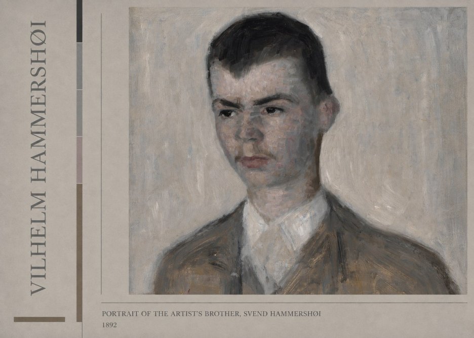 Vilhelm Hammershøi Portrait of the Artist's Brother, Svend Hammershøi No3 - Plakát