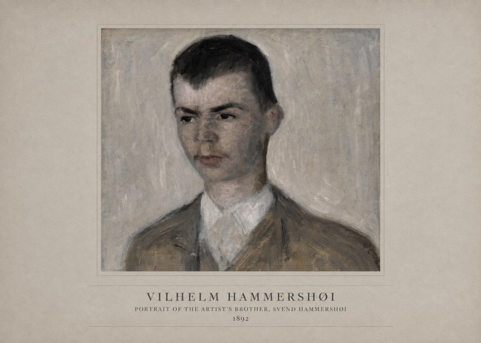 Vilhelm Hammershøi Portrait of the Artist's Brother, Svend Hammershøi No4 - Plakát