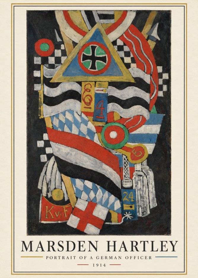 Marsden Hartley Portrait of a German Officer I No3 - Plakát