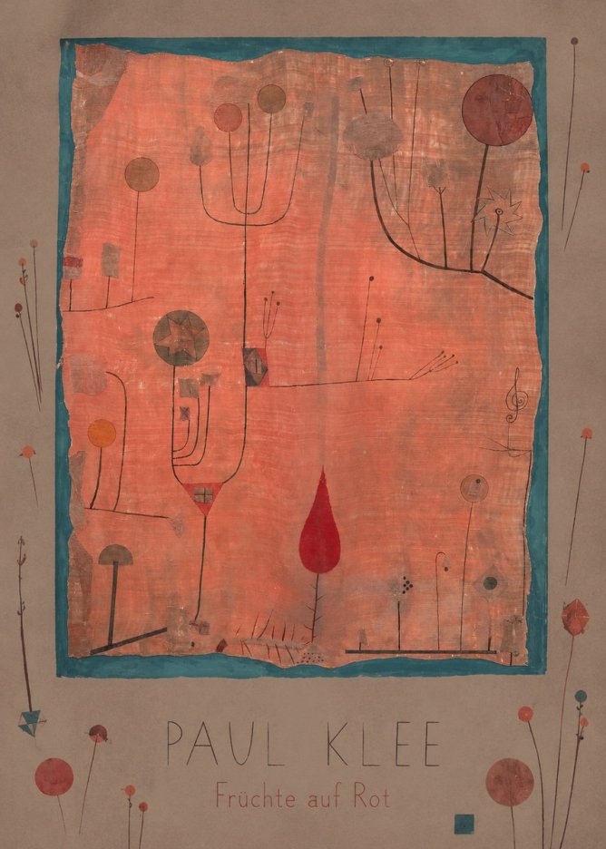Paul Klee Früchte Auf Rot No3 - Plakát