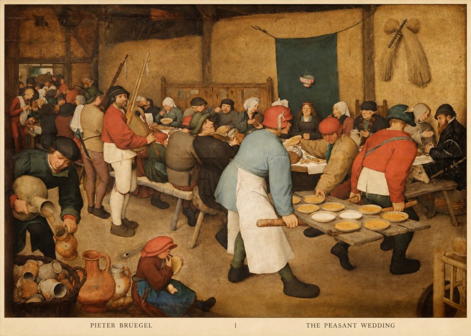 Pieter Bruegel The Peasant Wedding I No4 - Plakát