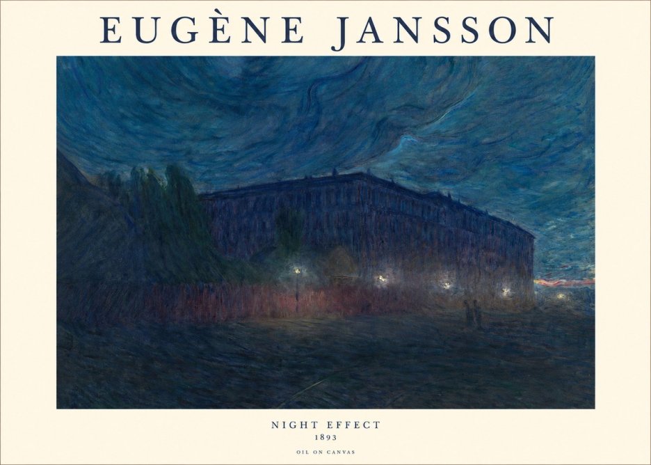 Eugène Jansson Night Effect No1 - Plakát