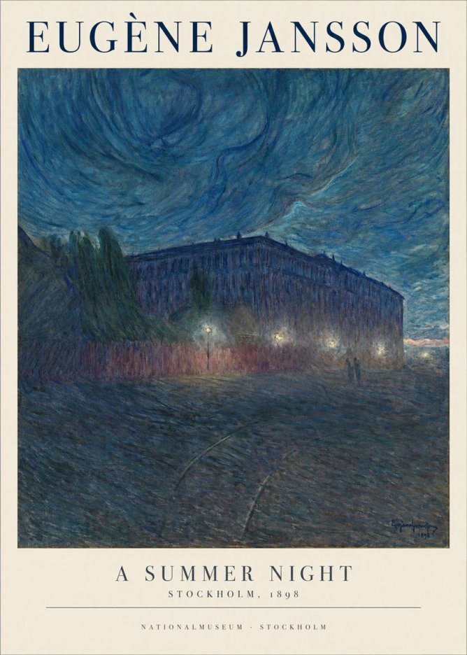 Eugène Jansson Night Effect No2 - Plakát