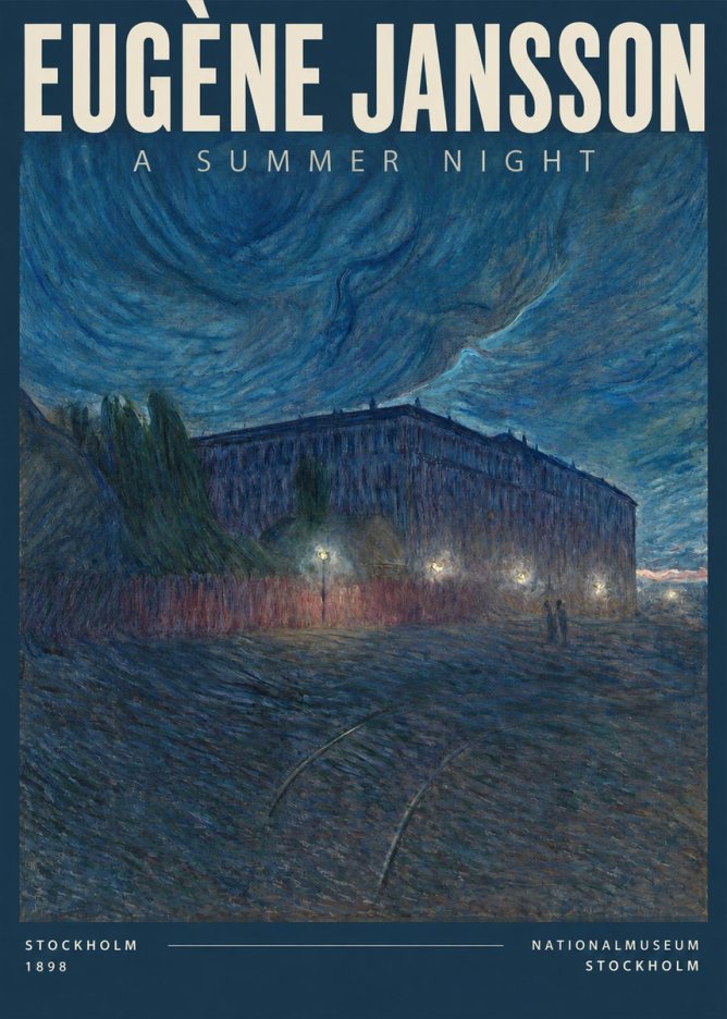 Eugène Jansson Night Effect No3 - Plakát