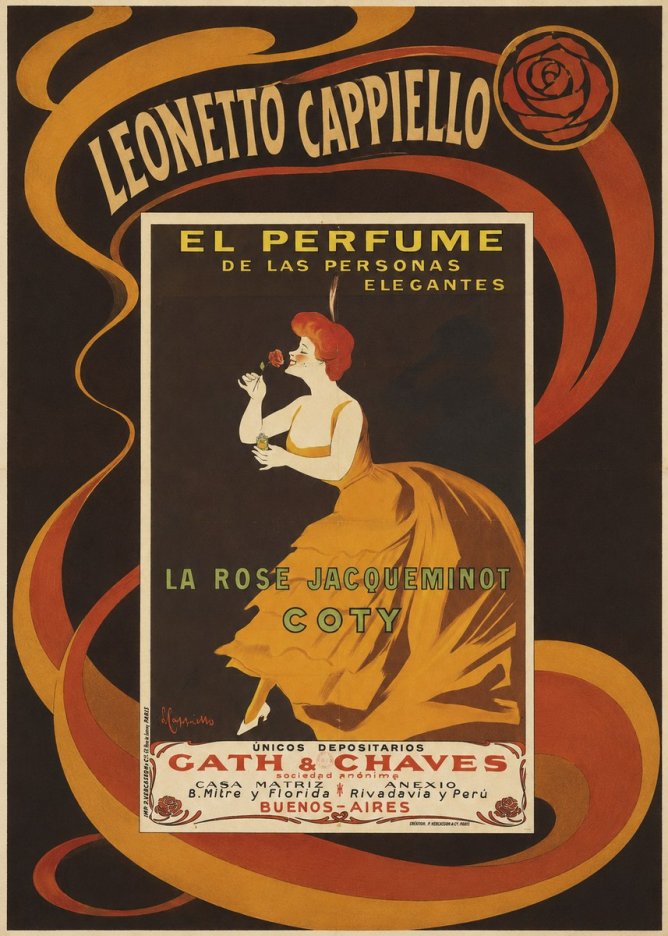 Leonetto Cappiello La Rose Jacqueminot Coty No5 - Plakát