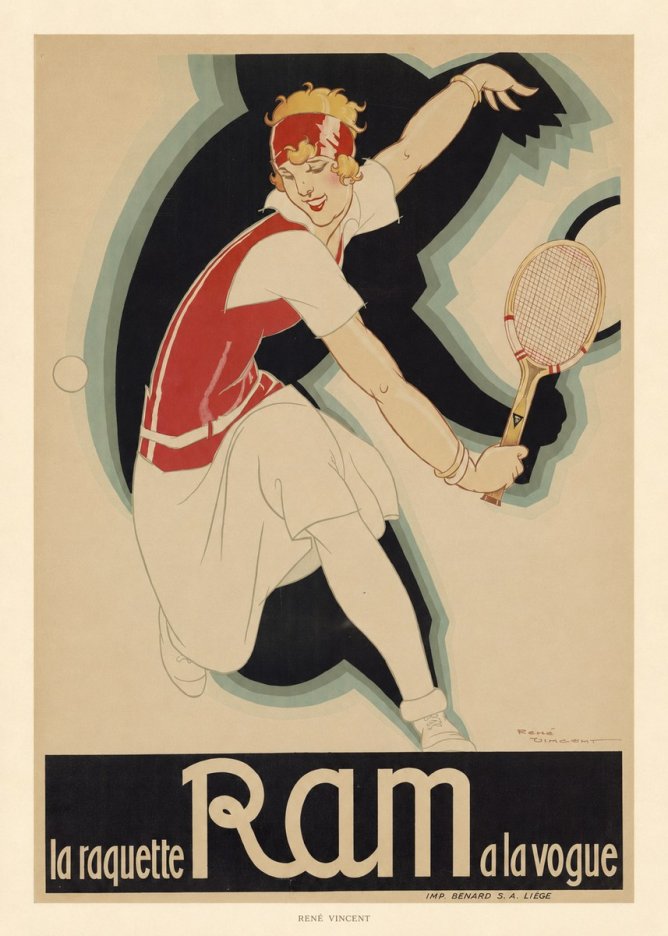 René Vincent Ram La Raquette À La Vogue No6 - Plakát