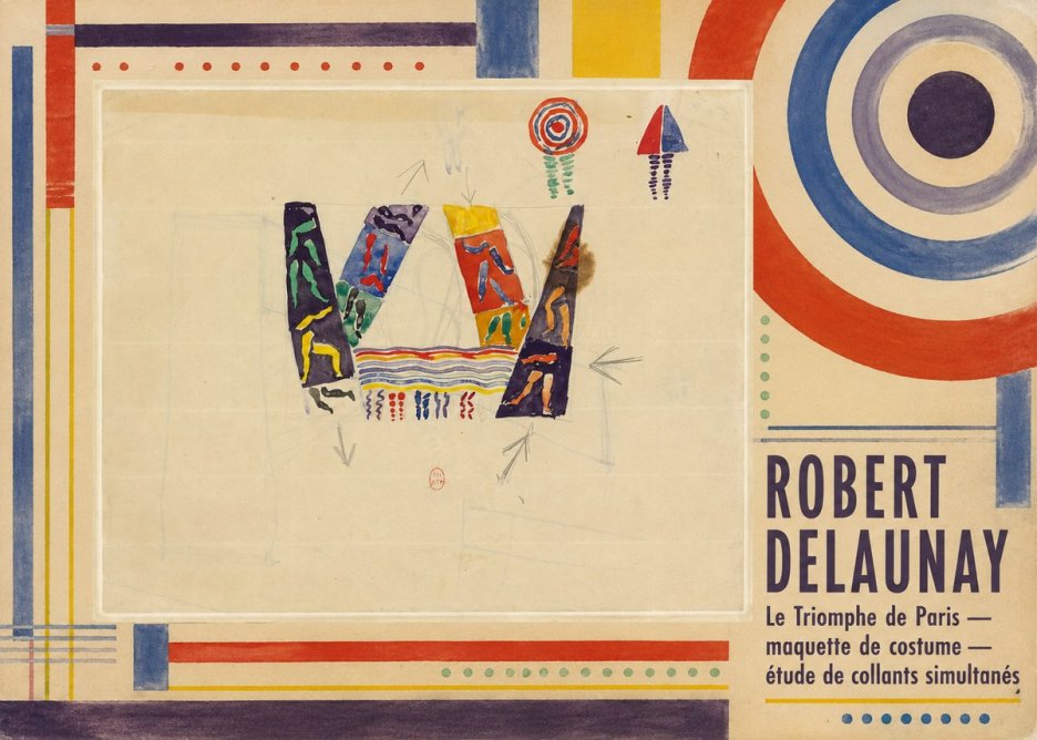 Robert Delaunay Le Triomphe De Paris — Maquette De Costume — Étude De Collants Simultanés No2 - Plakát
