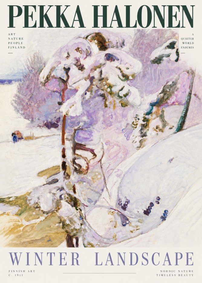 Pekka Halonen Winter Landscape No4 - Plakát
