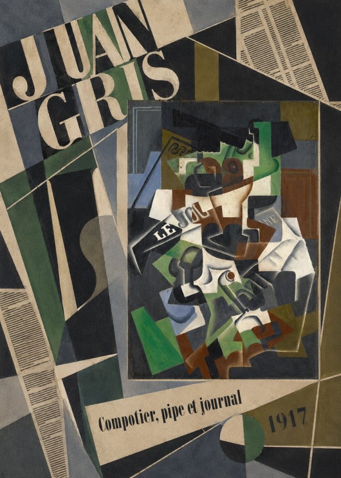 Juan Gris Compotier, Pipe Et Journal No5 - Plakát