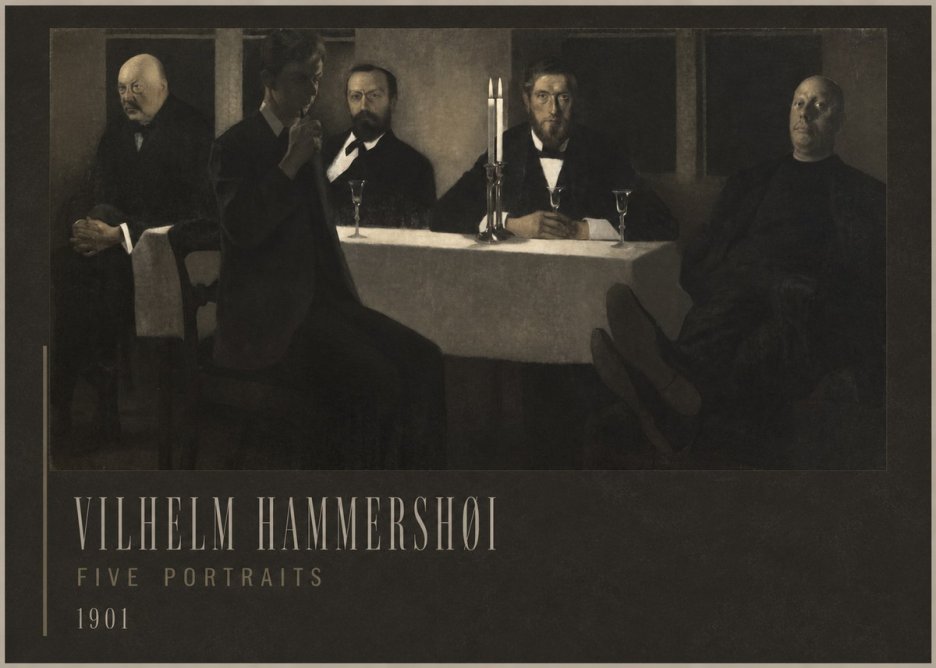 Vilhelm Hammershøi Five Portraits I No2 - Plakát