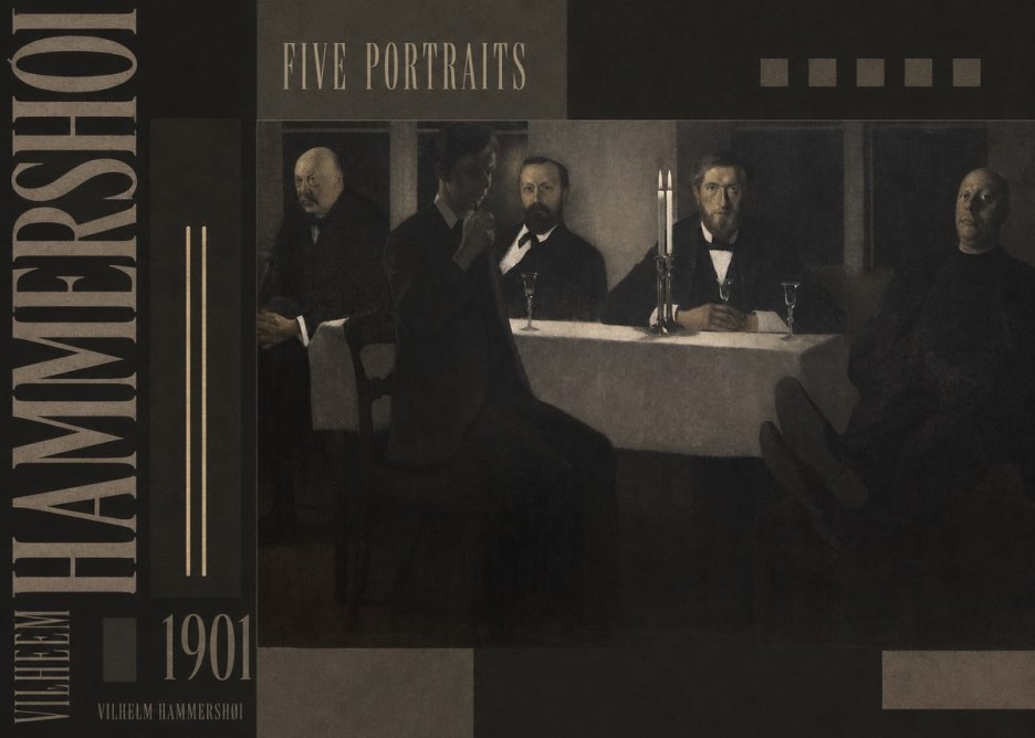 Vilhelm Hammershøi Five Portraits I No5 - Plakát