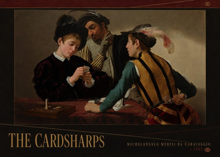 Michelangelo Merisi da Caravaggio The Cardsharps I No4 - Plakát