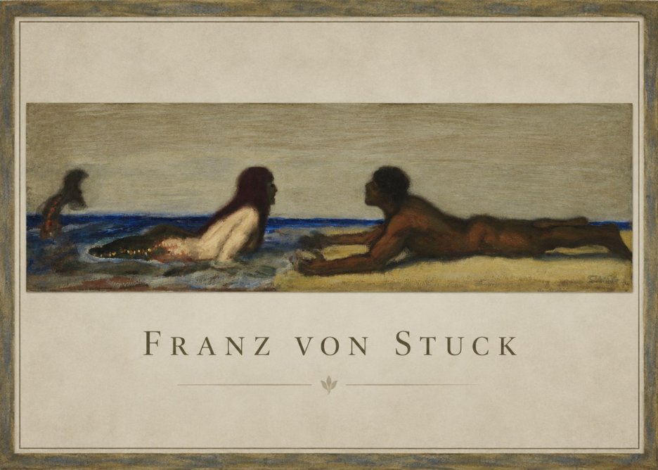 Franz von Stuck Mermaids No1 - Plakát