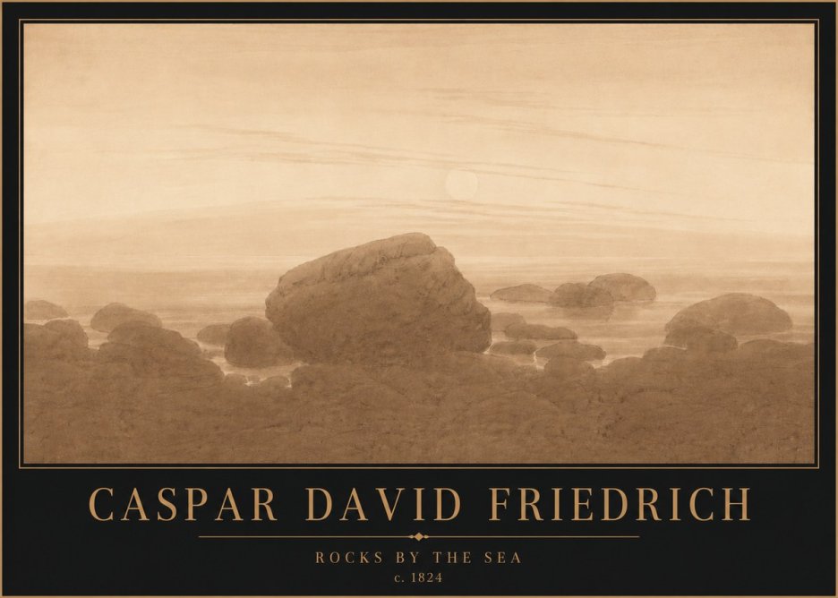 Caspar David Friedrich Rocks by the Sea No4 - Plakát