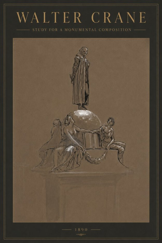 Walter Crane Study for a Monumental Composition No2 - Plakát
