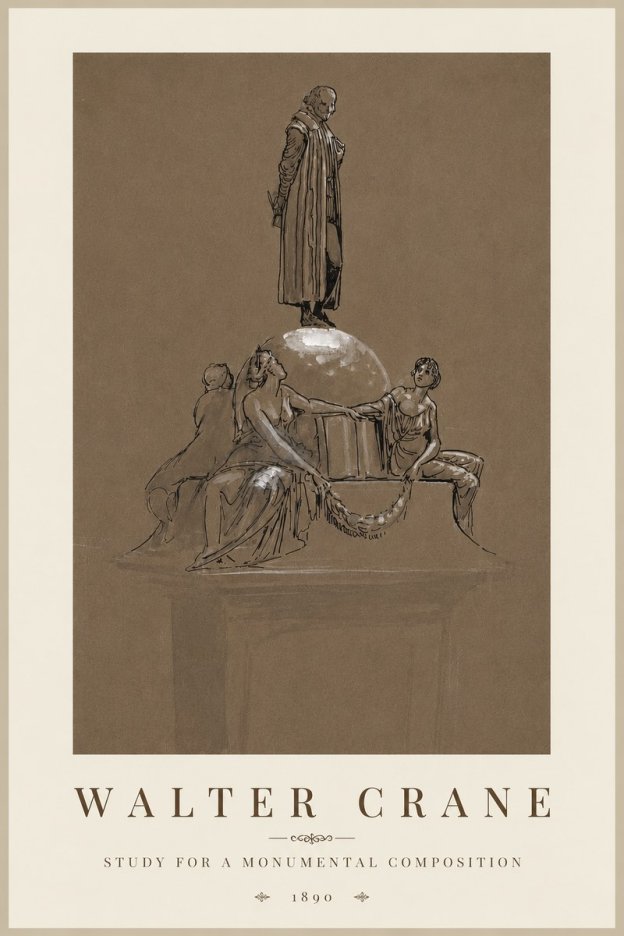 Walter Crane Study for a Monumental Composition No3 - Plakát