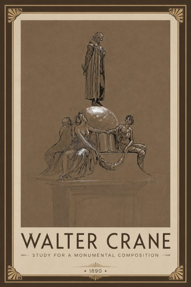 Walter Crane Study for a Monumental Composition No6 - Plakát
