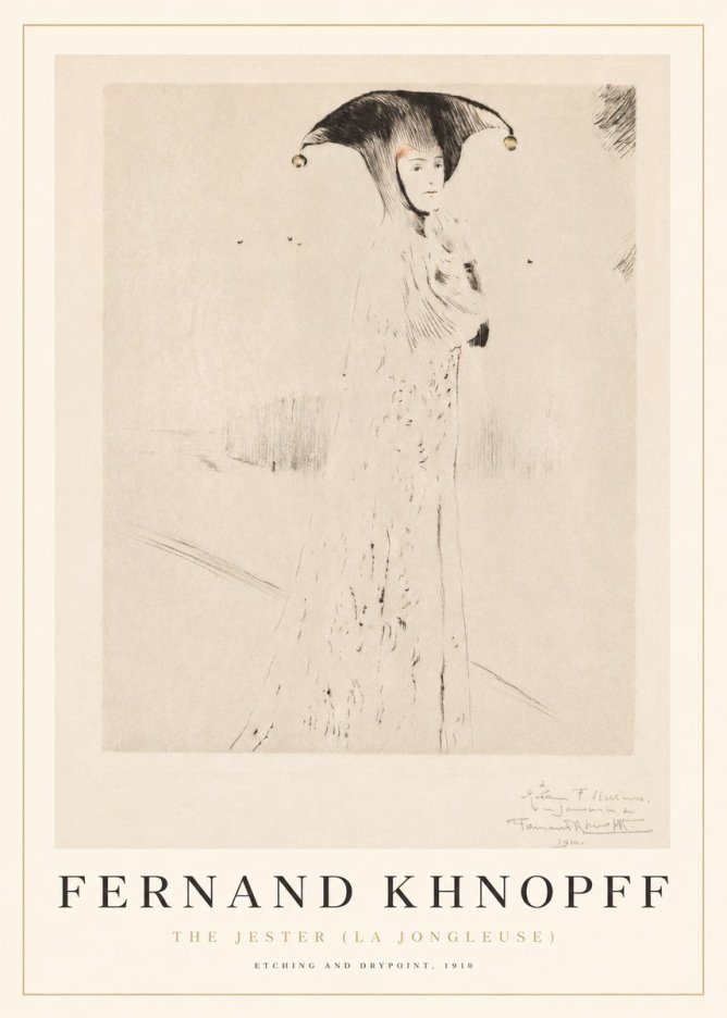 Fernand Khnopff The Jester (La Jongleuse) No1 - Plakát