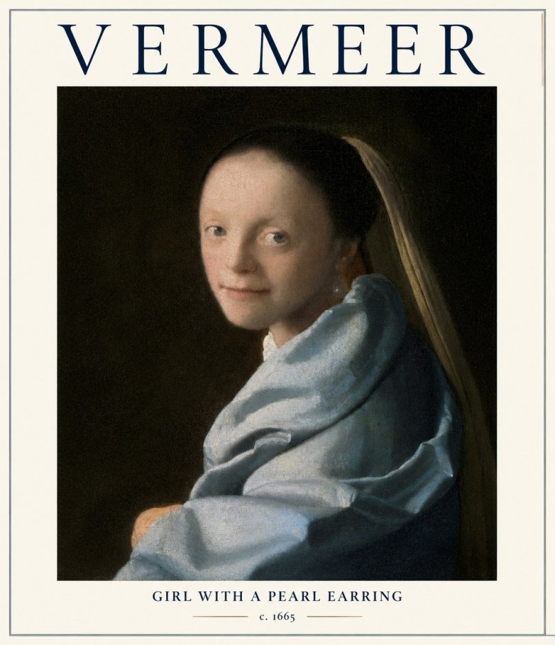 Vermeer Girl with a Pearl Earring I No1 - Plakát
