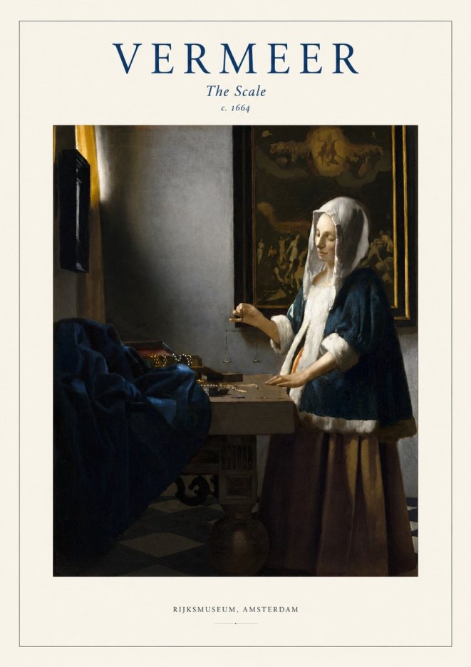 Vermeer The Scale No1 - Plakát