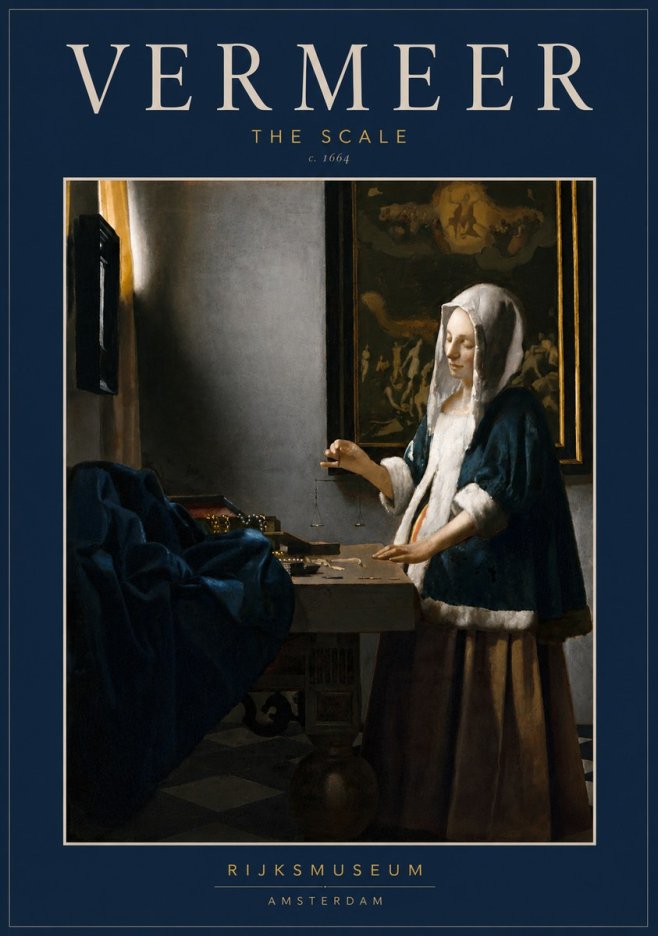 Vermeer The Scale No3 - Plakát