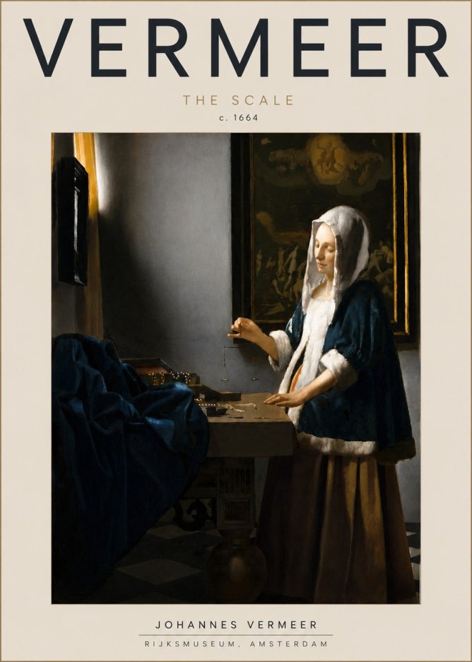 Vermeer The Scale No5 - Plakát