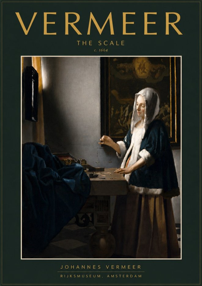 Vermeer The Scale No6 - Plakát